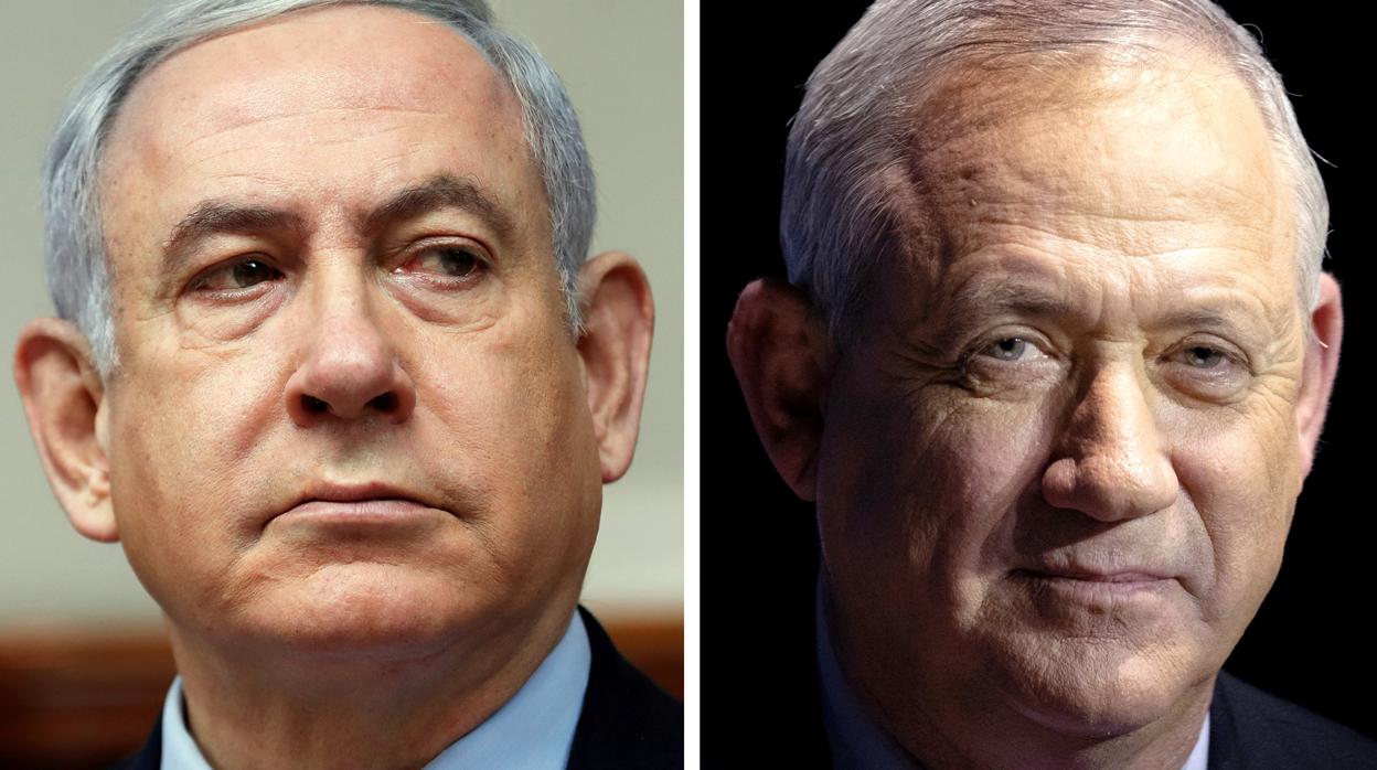 Benjamin Netanyahu y Benny Gantz