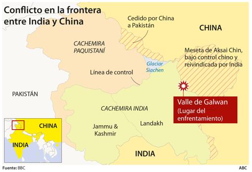 ¿Qué es la Línea de Control Actual que enfrenta a India y China desde hace décadas?