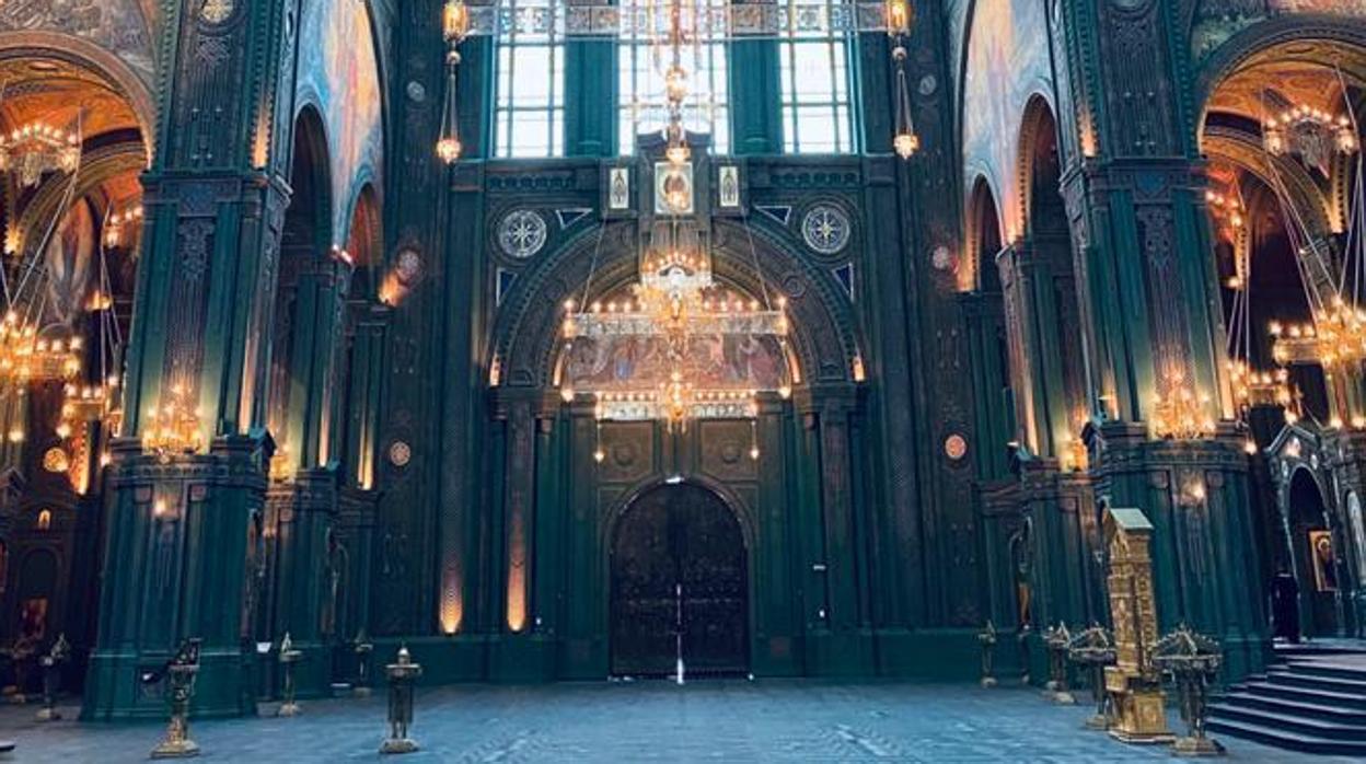 El interior del Templo Principal de las Fuerzas Armadas rusas