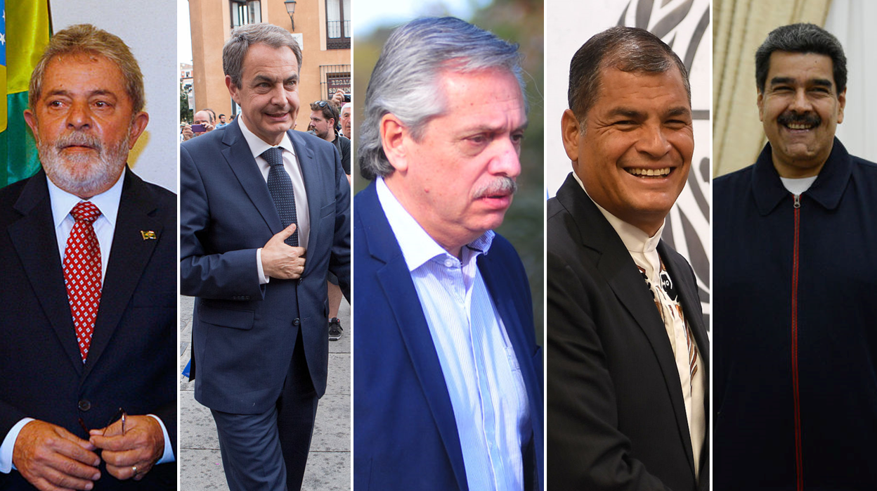 Líderes de la izquierda latinoamericana y Rodríguez Zapatero