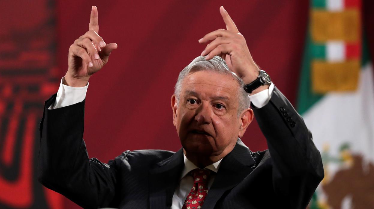 El presidente de México, Andrés Manuel López Obrador, durante una rueda de prensa