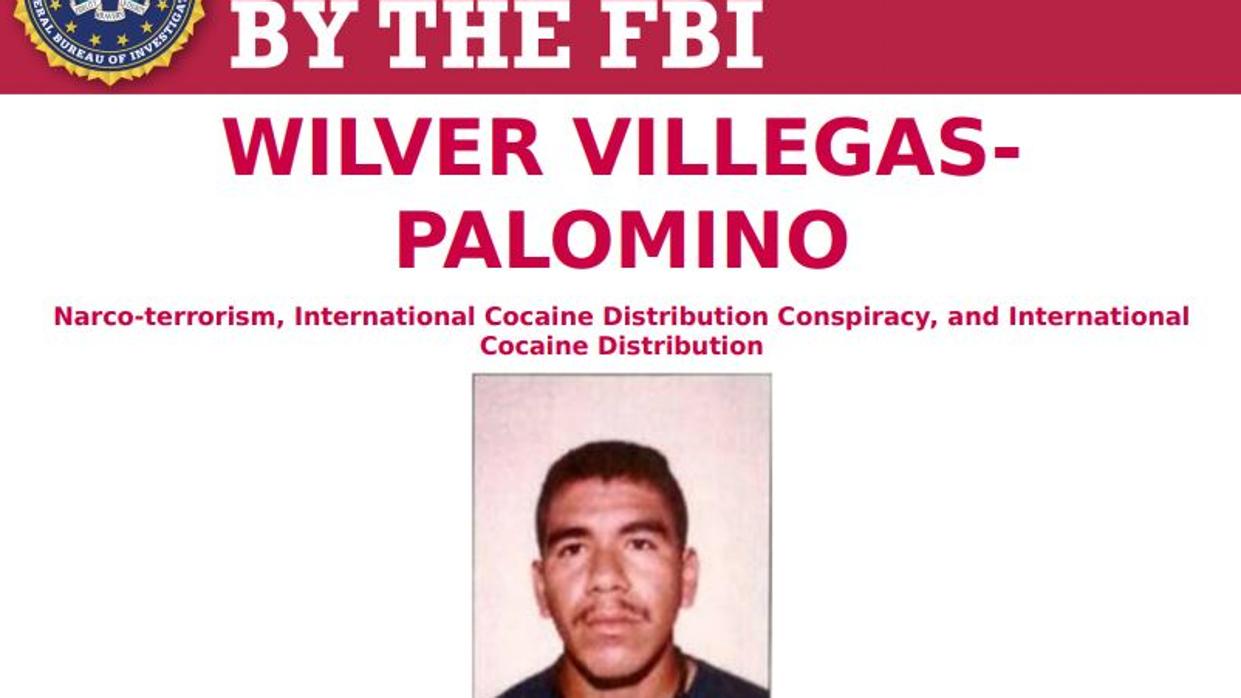 Ficha del FBI con la descripción de Wilver Villegas-Palomino