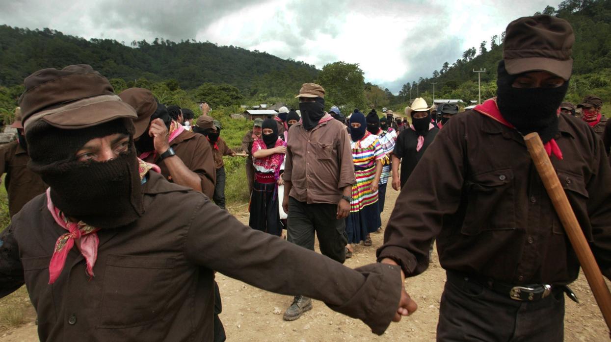 La milicia del Ejército Zapatista de Liberación Nacional (EZLN), en los altos del estado de Chiapas (México), en una imagen de 2005