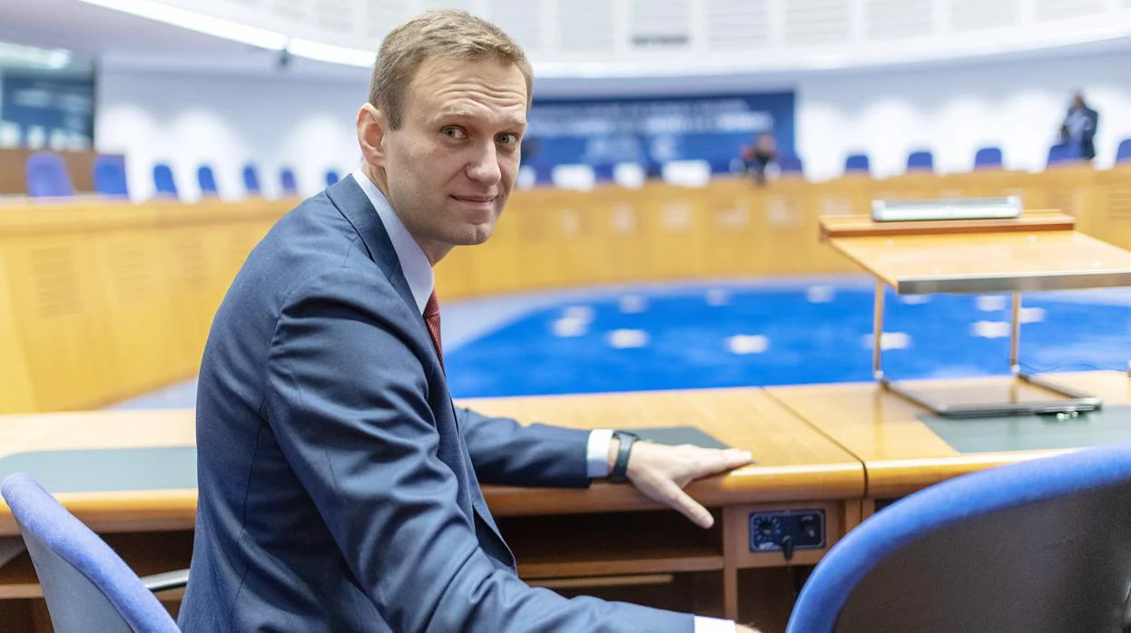 Alexéi Navalni, en el Tribunal Europeo de Derechos Humanos, en una imagen de archivo