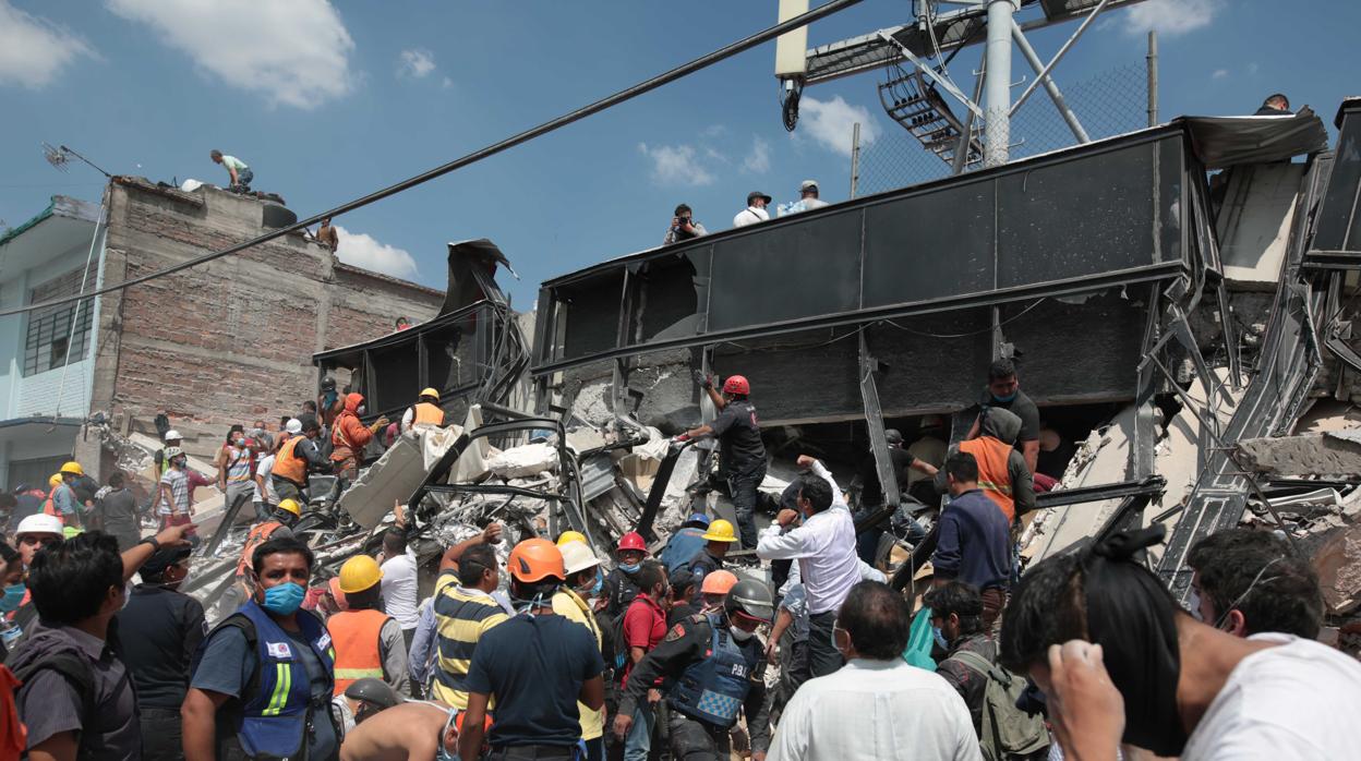 IMagen de archivo de un terremoto en Ciudad de México