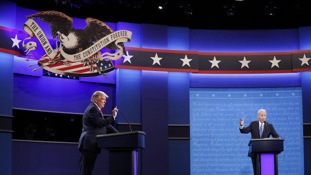 Trump y Biden por fin contraponen ideas en el último debate