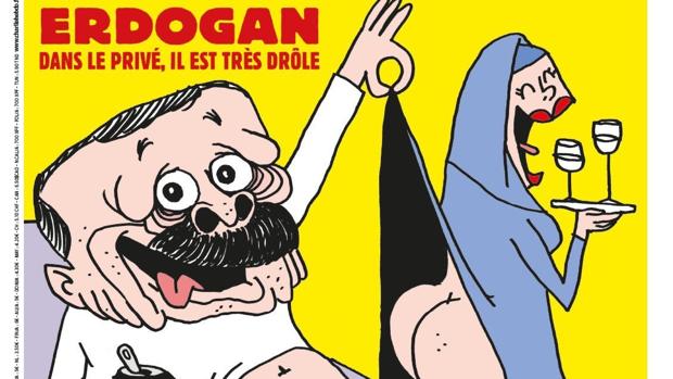 Turquía condena la portada de la revista Charlie Hebdo que caricaturiza a Erdogan en calzoncillos