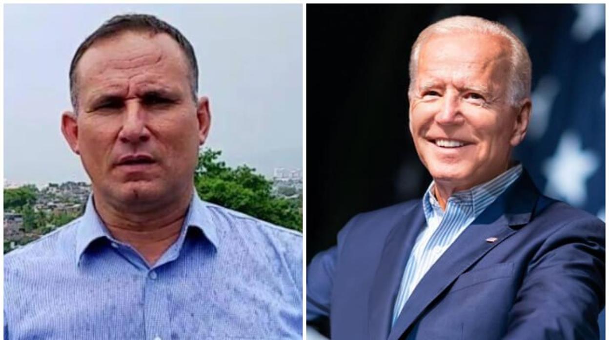 José Daniel Ferrer (izquierda) y Joe Biden, candidato demócrata a la presidencia de EE.UU: