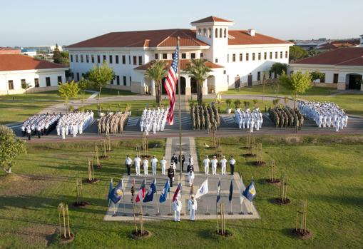 Militares de EE.UU., en el 4 de julio de 2015, en la base de Rota