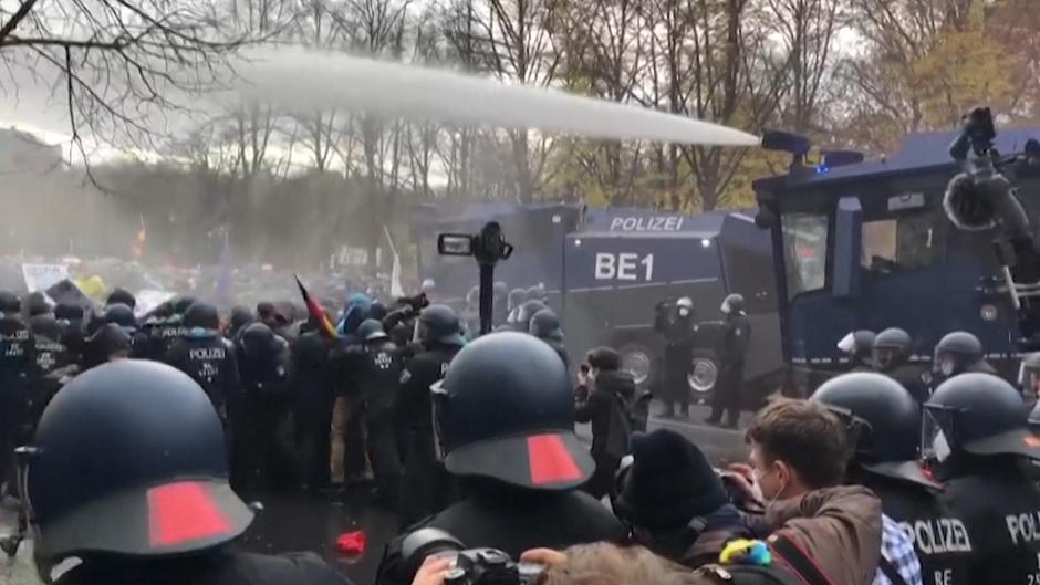 Las protestas en Berlín contra las restricciones por el Covid