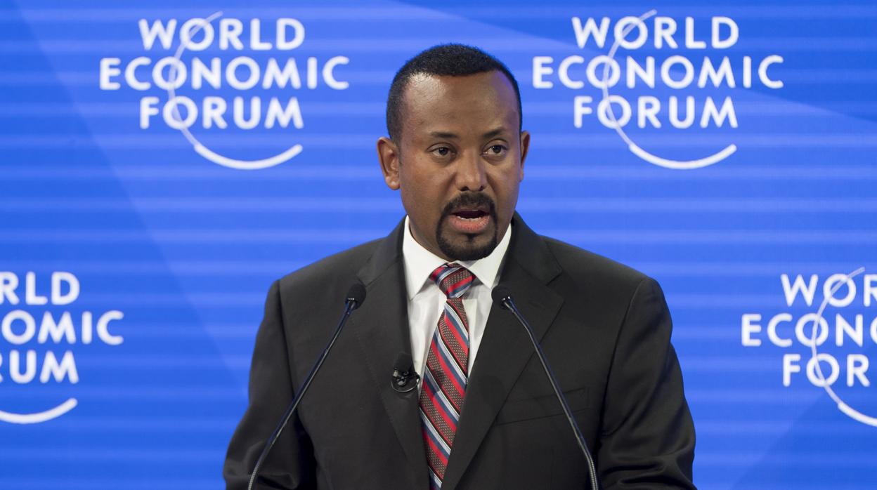 El primer ministro etíope Abiy Ahmed en Davos, en enero de 2019