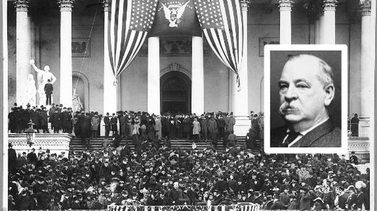 Inauguración del segundo mandato de Grover Cleveland en la escalinata del Capitolio en 1893