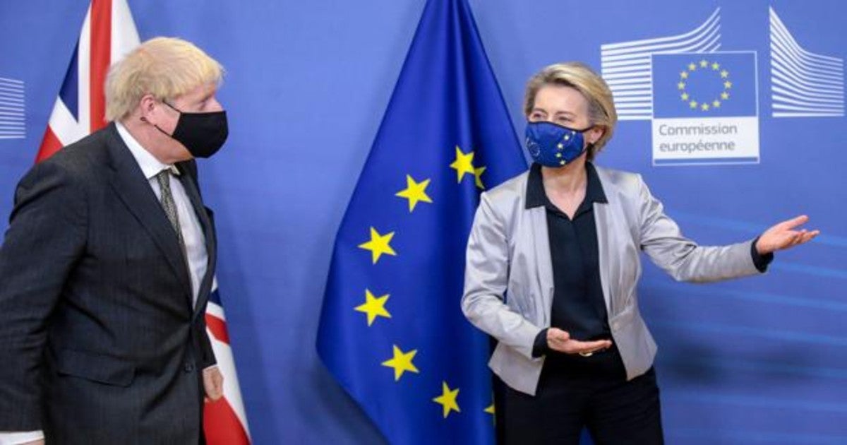 Boris Johnson y Ursula von der Leyen, durante las negociaciones sobre el Brexit