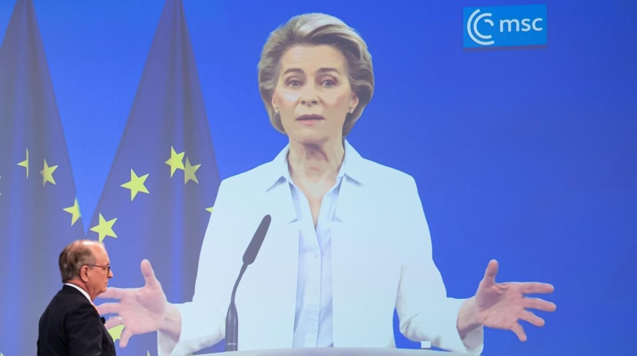 Ursula von der Leyen, este viernes durante su intervención en la Conferencia de Seguridad de Múnich