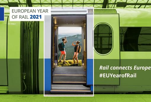 Imagen de la campaña promocional del Año Europeo del Ferrocarril