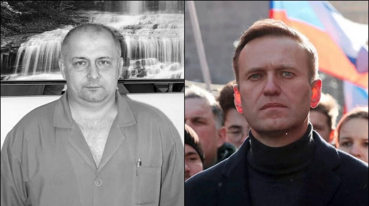 A la izquierda, el doctor Serguéi Maximishin, que falleció el pasado febrero de un fallo cardiaco. A la derecha, el opositor Navalni