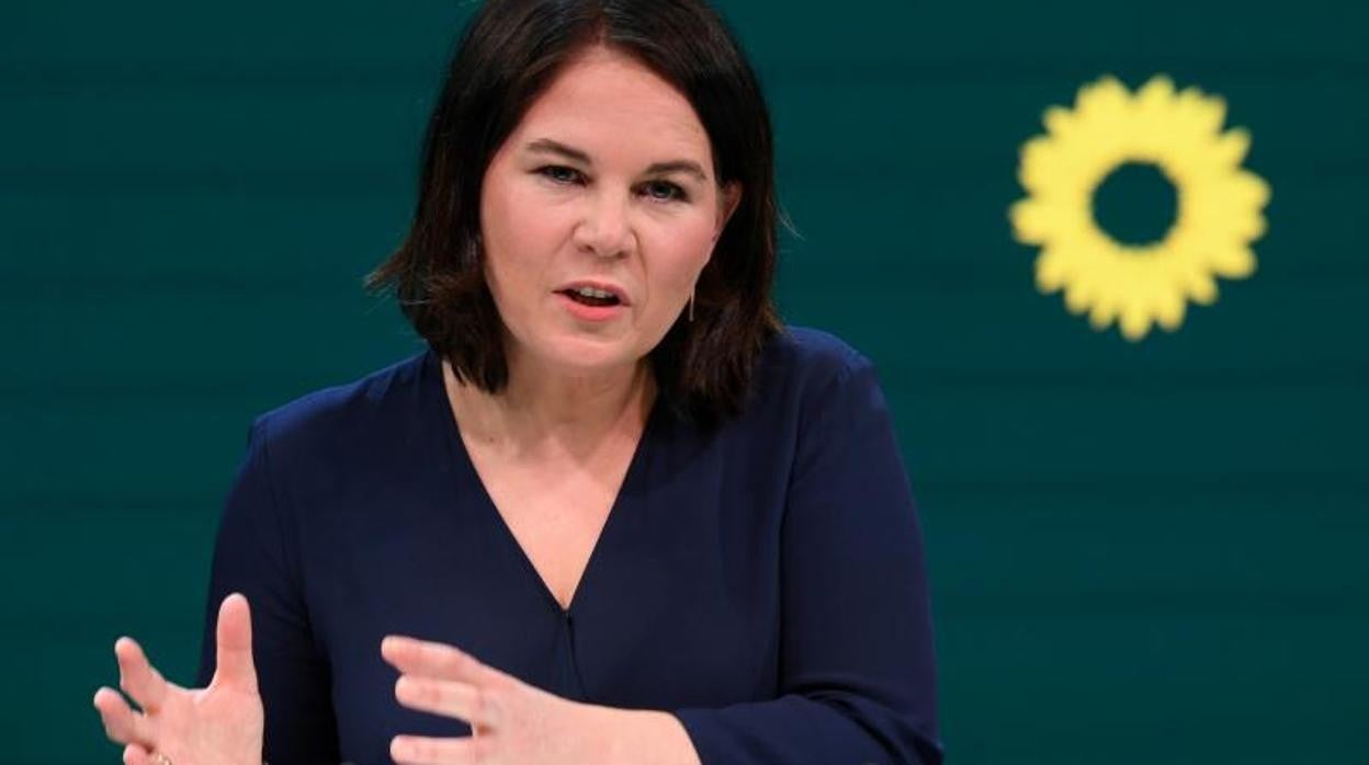 Annalena Baerbock, durante una rueda de prensa en Berlín