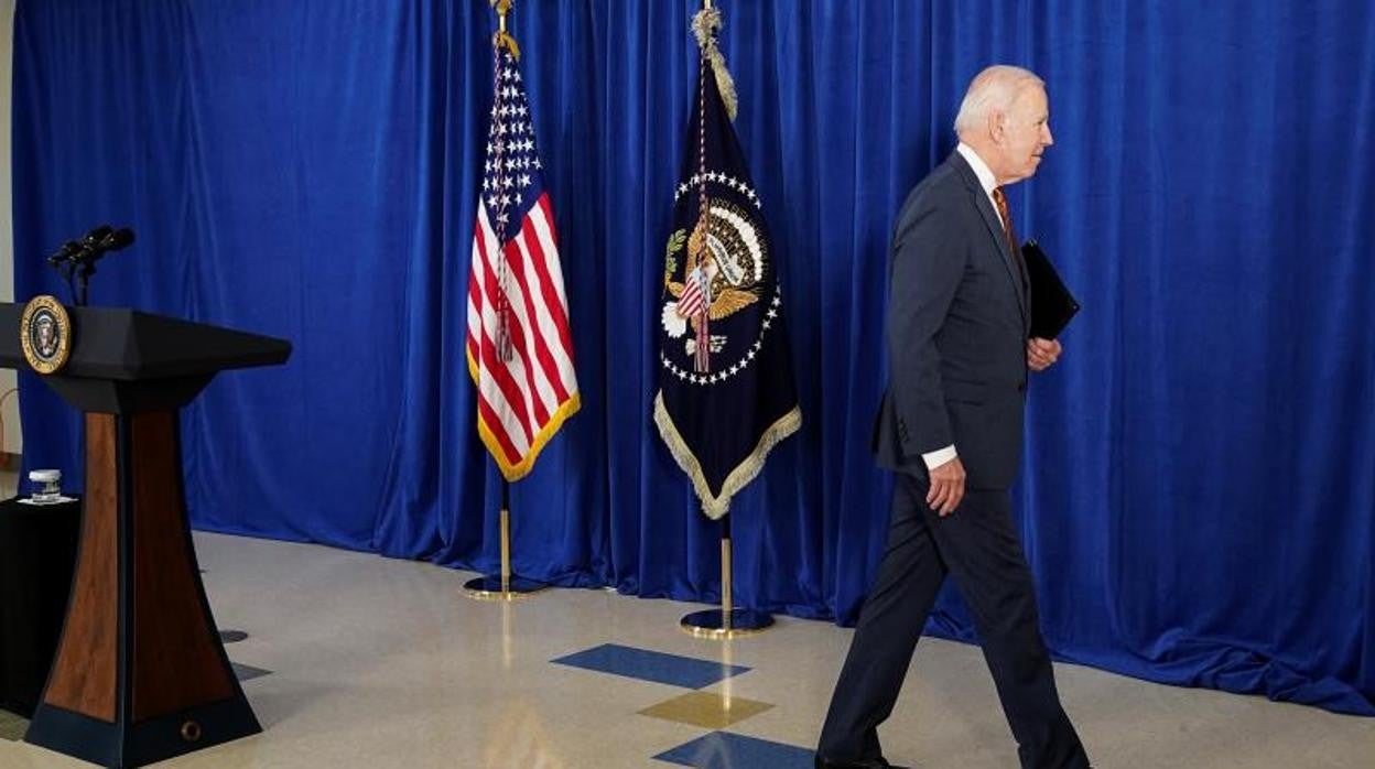 El presidente de EE.UU., Joe Biden, tras hacer declaraciones sobre el empleo en Rehoboth Beach (Delaware)