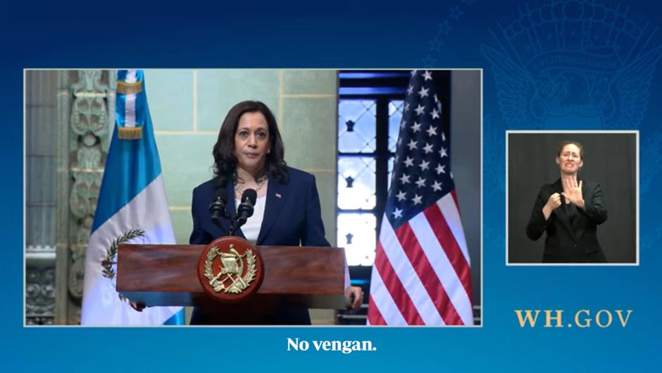 Kamala Harris lanza un mensaje a los migrantes de Guatemala: «No vengan»
