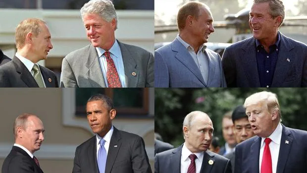 Veinte años, cuatro presidentes... un repaso de los encuentros de Putin con sus homólogos americanos