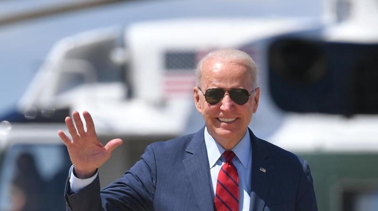 El presidente Biden ayer antes de viajar a Carolina del Norte