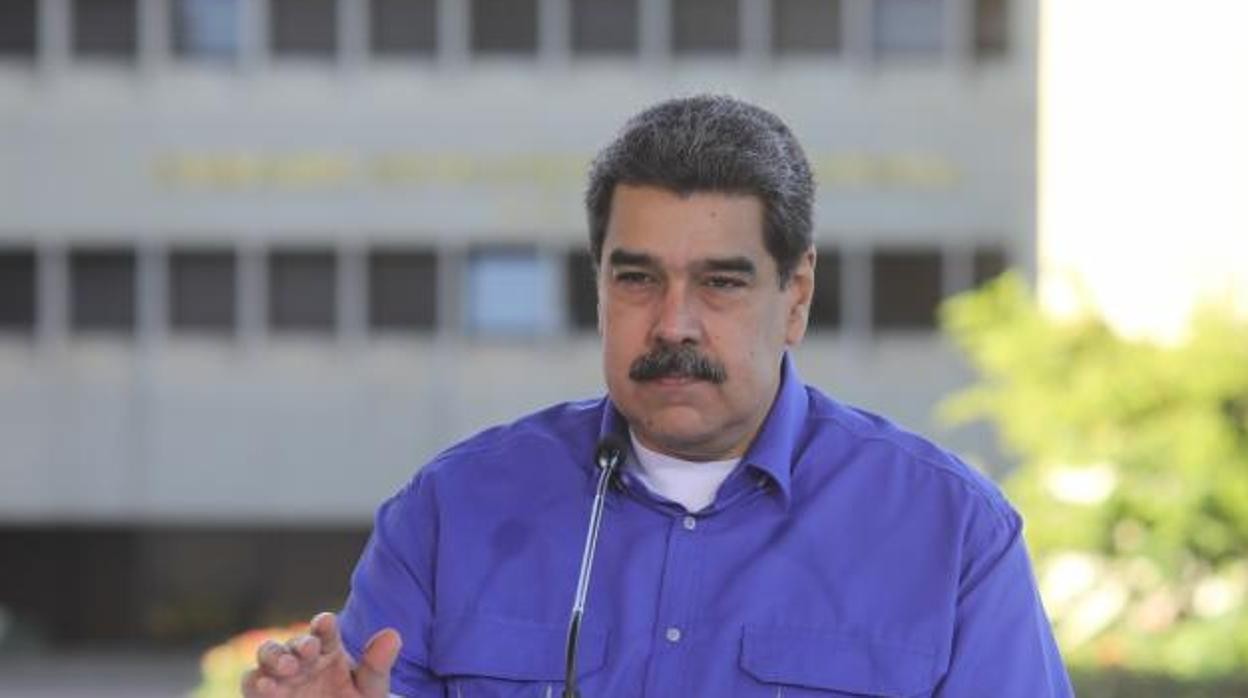 El presidente Nicolás Maduro durante un discurso este domingo en Caracas