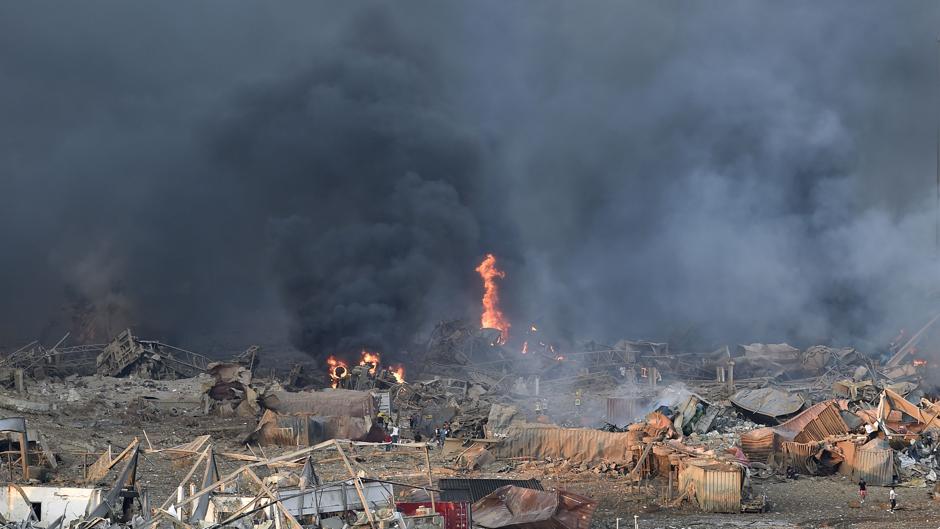 Imagen del puerto tras la explosión - EFE