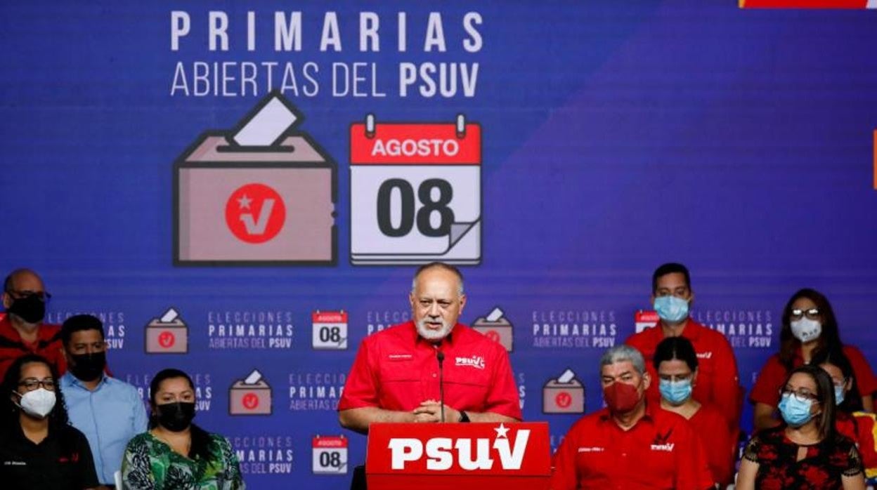 Diosdado Cabello, en un acto de la campaña para las primarias del PSUV