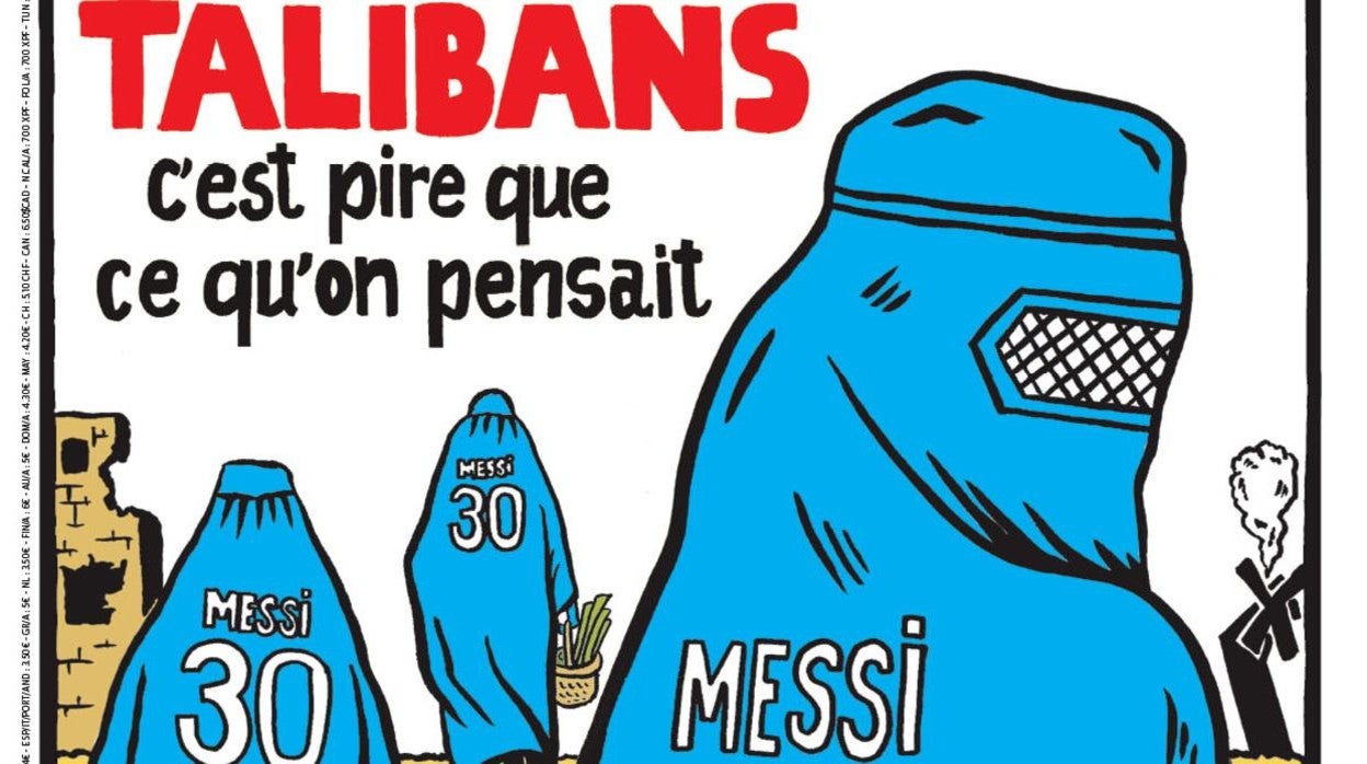 Fragmento de la portada del último número del semanario francés Charlie Hebdo