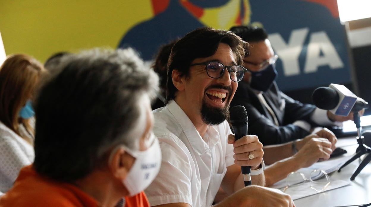 Freddy Guevara, durante la rueda de prensa de este martes