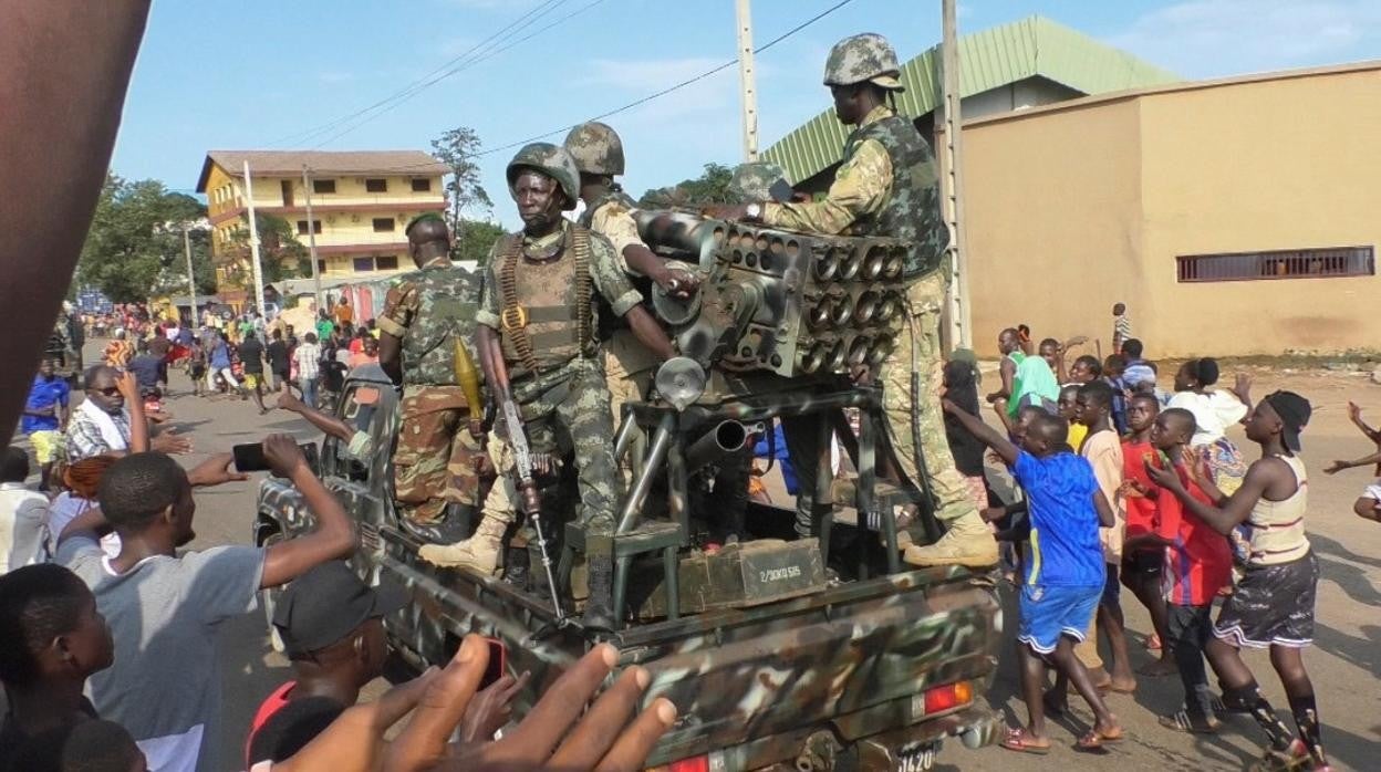 Despliegue militar guineano en las calles de Conakry