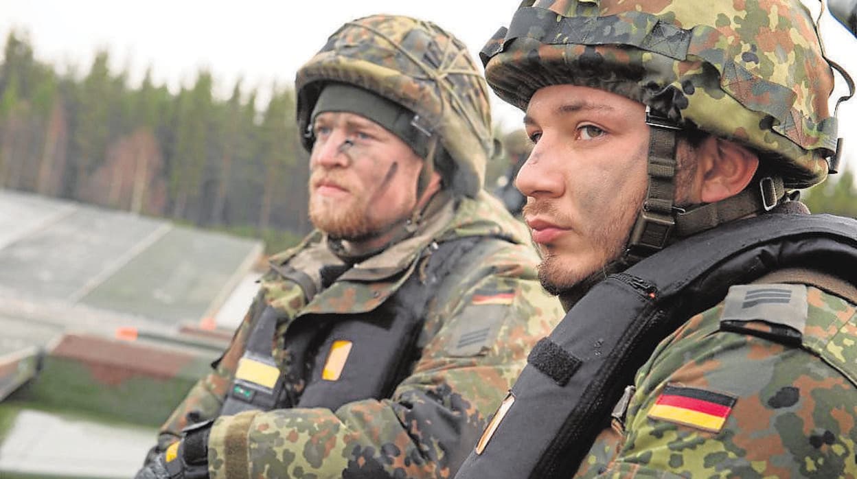 Soldados alemanes en unas maniobras de la OTAN