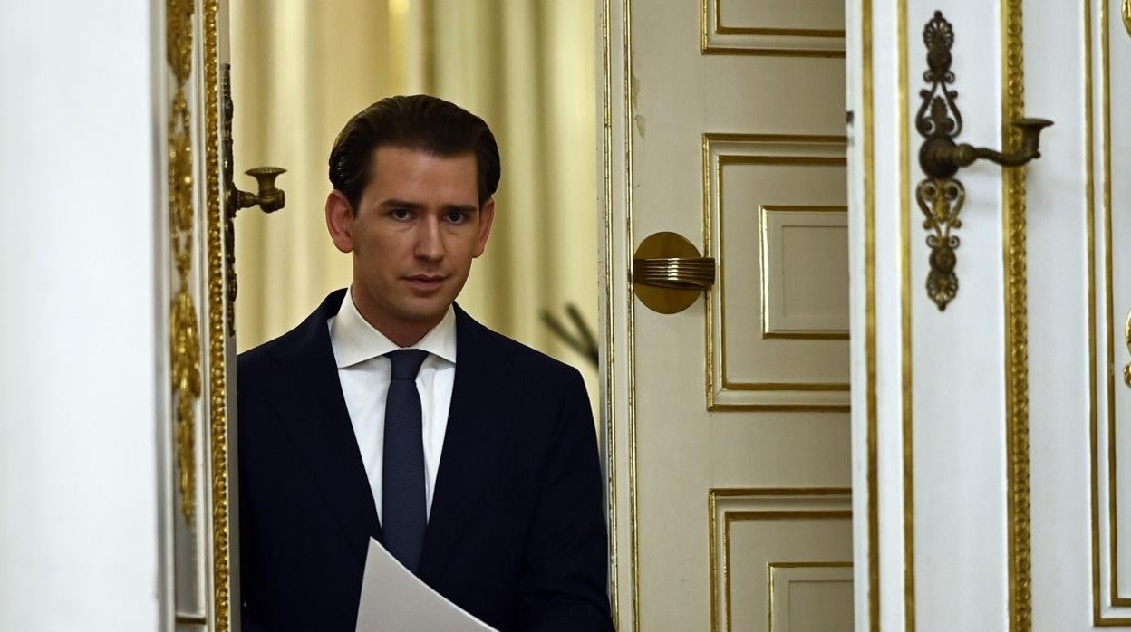 Sebastian Kurz, este sábado antes de anunciar su dimisión