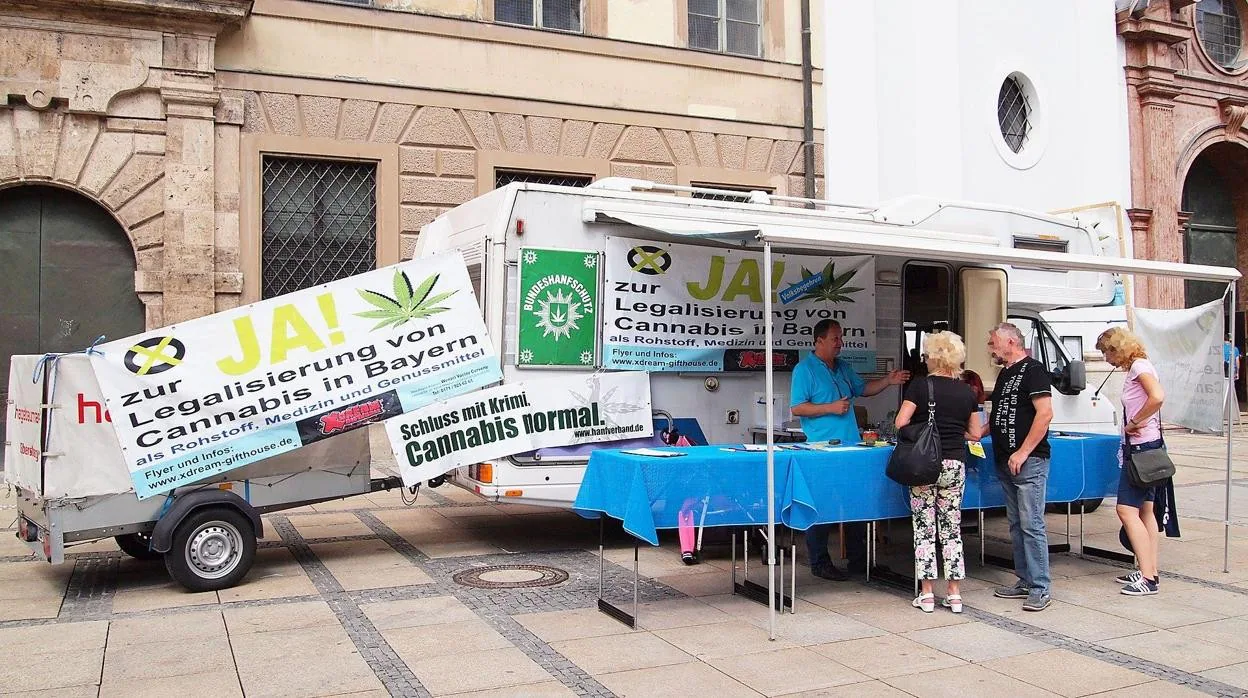 Propaganda para legalizar el cannabis en Munich