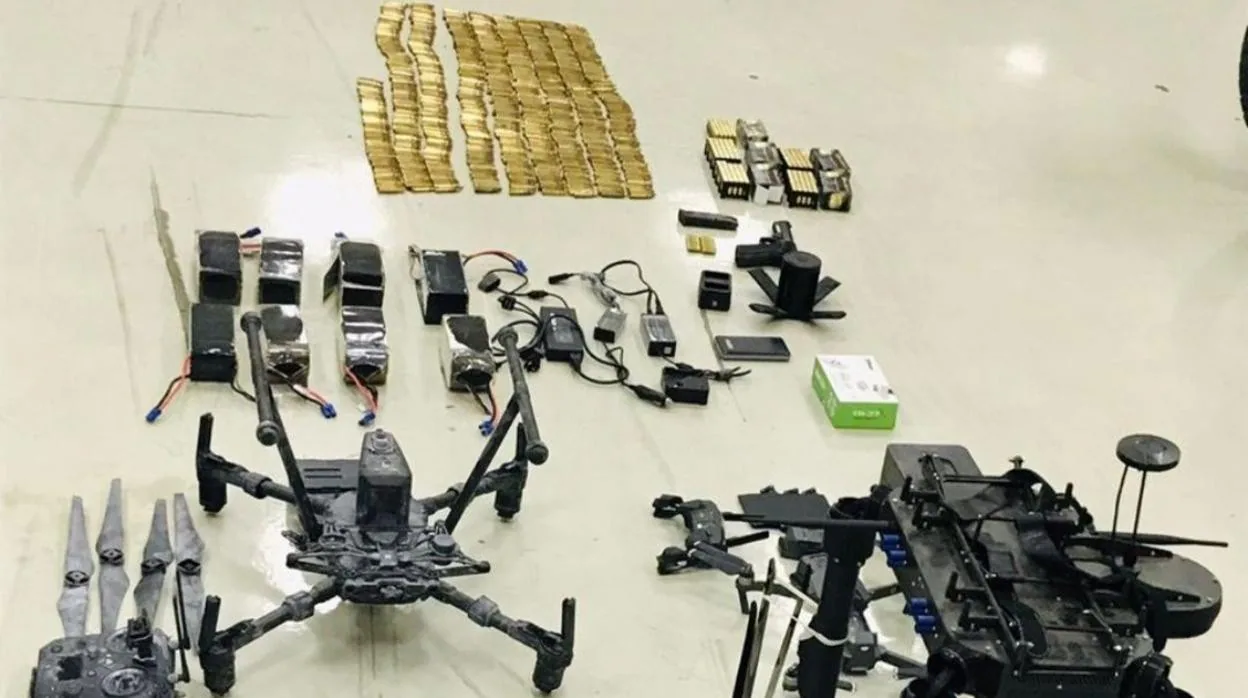 Drones incautados por la Policía de Ecuador