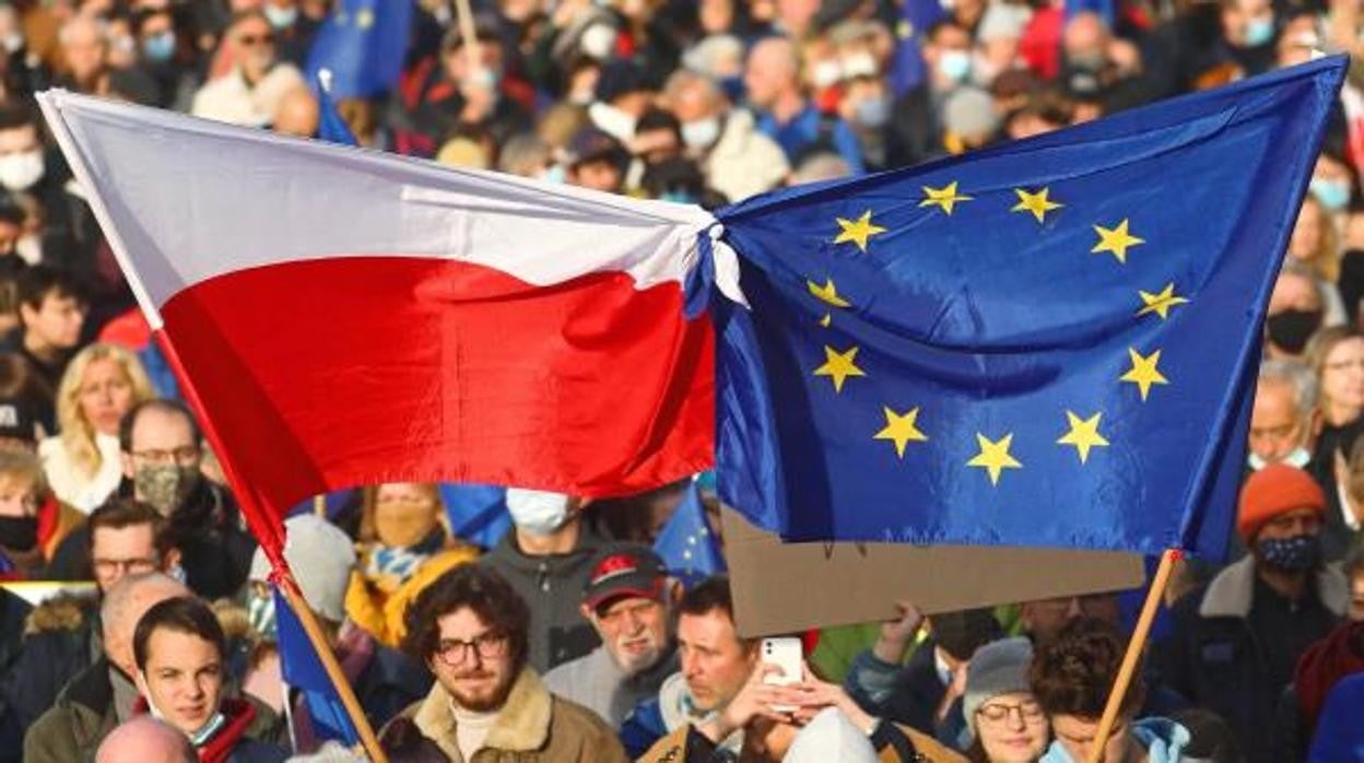 Manifestación en Varsovia en favor de la UE