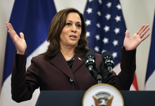 Kamala Harris, el pasado 12 de noviembre durante una rueda de prensa en París