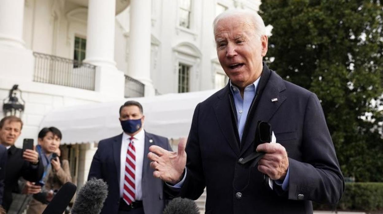 Joe Biden, en la Casa Blanca este miércoles antes de partir hacia Kentucky