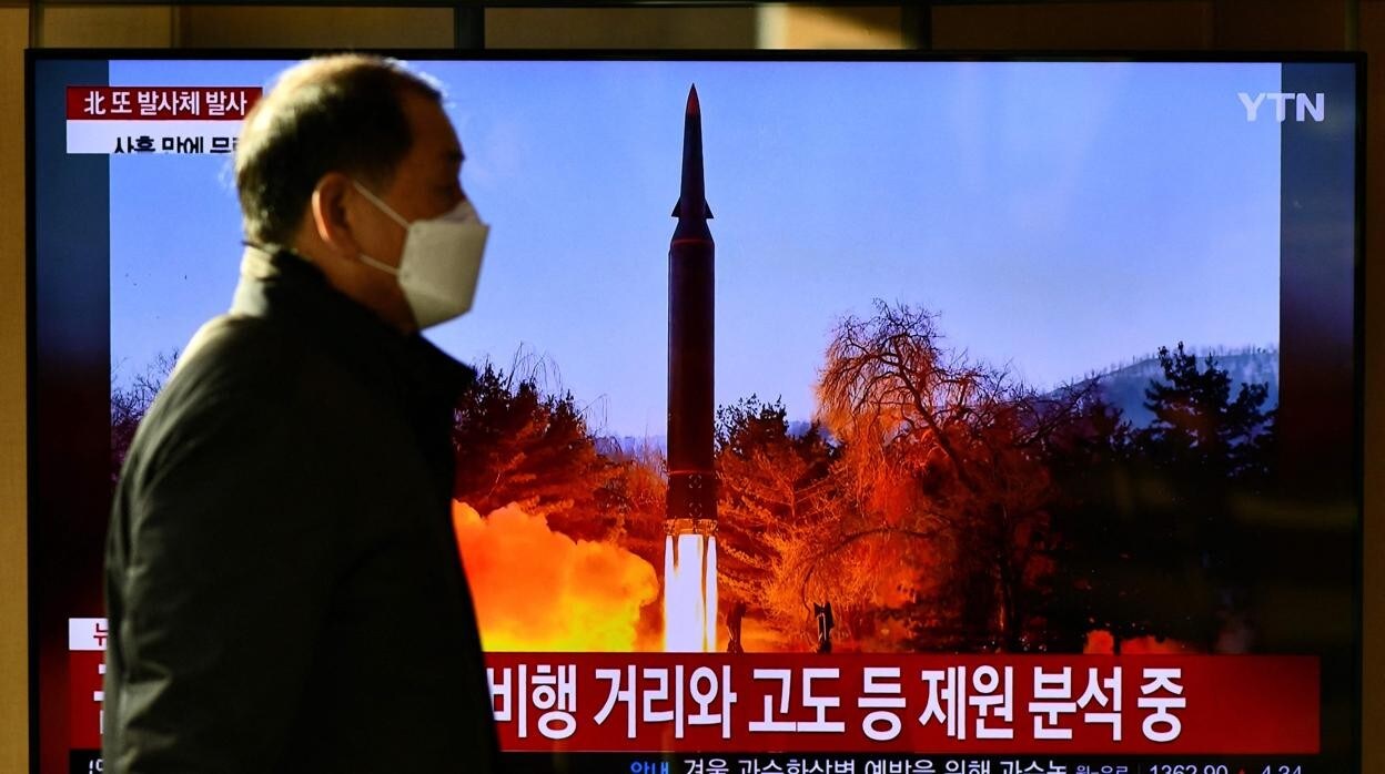 El lanzamiento del misil según la televisión surcoreana