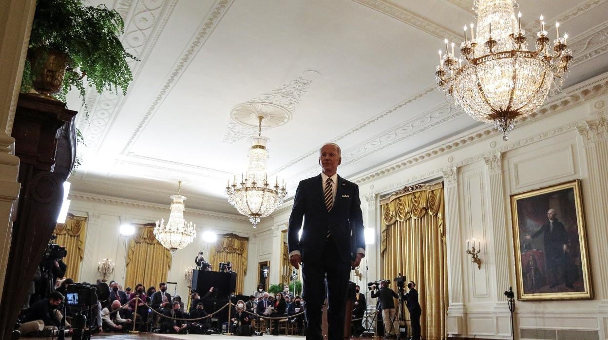 Joe Biden da un discurso en la Casa Blanca