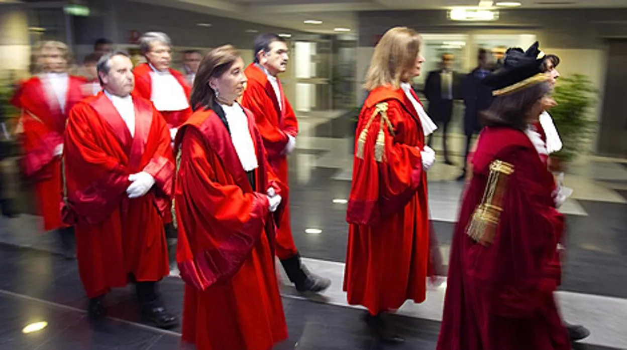 Jueces italianos durante la inauguración del año judicial en Roma