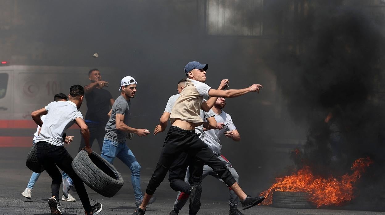 Imagen de archivo de protestas en Cisjordania