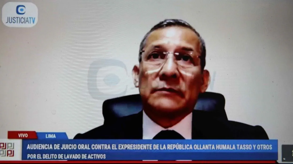 Captura de pantalla del inicio de juicio oral contra Ollanta Humala