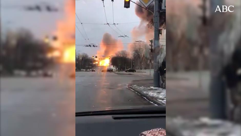 Rusia bombardea la torre de televisión de Kiev