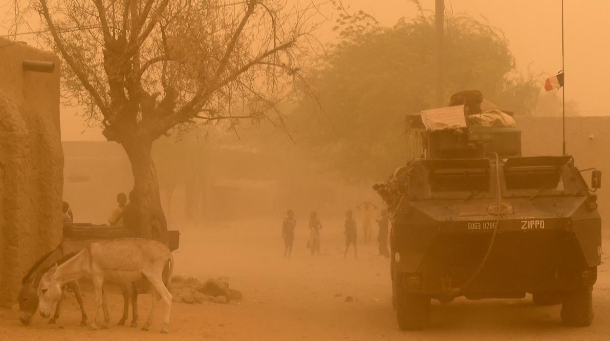 Un blindado del Ejército de Francia en Mali