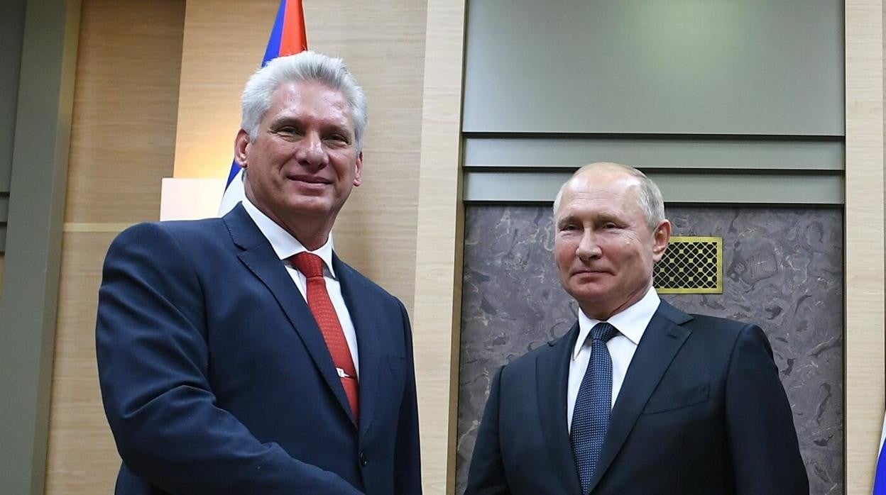 El presidente cubano, Miguel Díaz-Canel, y su homólogo ruso, Vladímir Putin