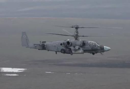 Helicóptero de ataque Kamov Ka-52 en imágenes facilitadas por el Ministerio de Defensa ruso - ABC