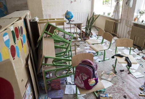 Destrucción en la guardería de Járkov