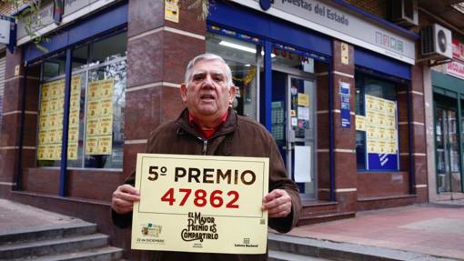 Félix López Rey, con el 47862, quinto premio de la Lotería de Navidad 2018