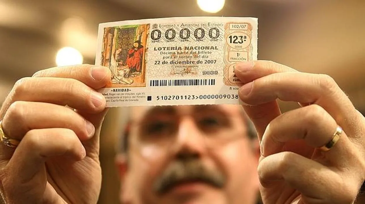 Imagen de un décimo de Lotería de Navidad con el número 00000